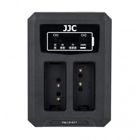 JJC Canon DCH LPE17 USB Dual Battery Charger (voor Canon LP/E17 accu)