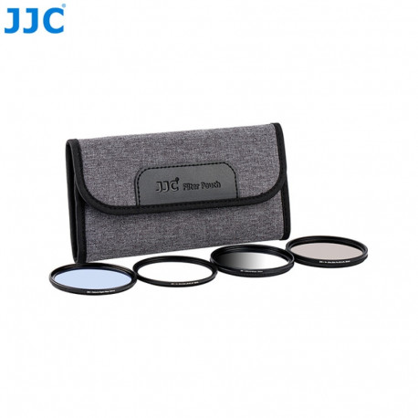 JJC FP K4S Grijze Filter Pouch voor 4 filters tot 58 mm