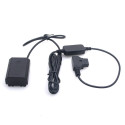 Caruba Sony NP FZ100 Full Decoding Dummy Batterij + D TAP (rechte kabel)