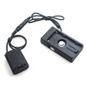 Caruba Sony NP FZ100 Full Decoding Dummy Batterij + F970 Batterij Gusset (rechte kabel)
