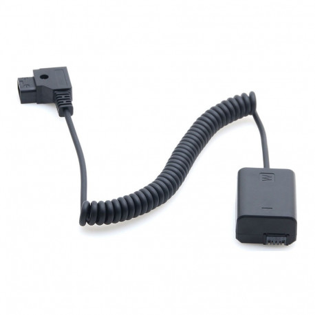 Caruba Sony NP FW50 Full Decoding Dummy Batterij + D TAP (veer kabel)