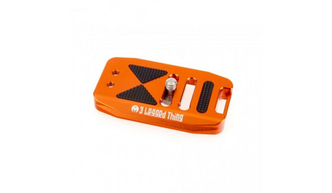 3 Legged Thing 70mm Base Plate with screen slope and strap connector. Compatible with Arca Swiss Kop