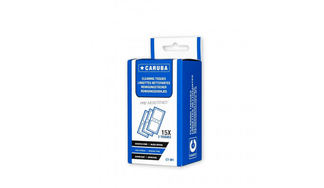 Caruba Cleaning Tissues (6 dozen in counter display verpakking, 30 tissues per doos)