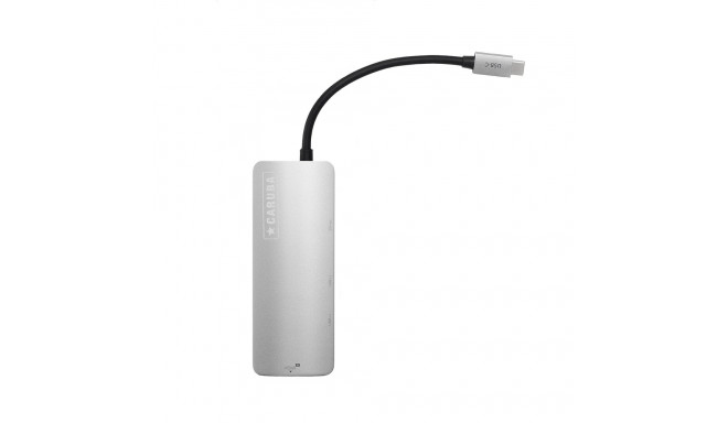 Caruba Premium 6 in 1 Slim USB C Hub Space Grijs