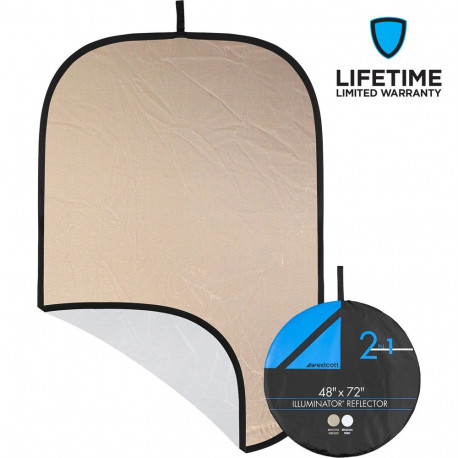 Westcott Illuminator Opvouwbare 2 in 1 Zonlicht/Wit Bounce Reflector (121,9 x 182,8cm)