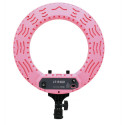 Caruba Round Vlogger 12 inch LED Set met Tas Roze (MENZ)