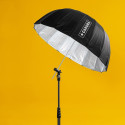 Caruba Deep Umbrella Zilver/Zwart 85 cm