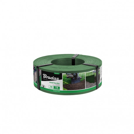 Lawn border WOOD BORDER 7,8mm x 2,8mm x 10m - green