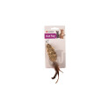 Flamingo rope brown toy mouse for cats 21cm