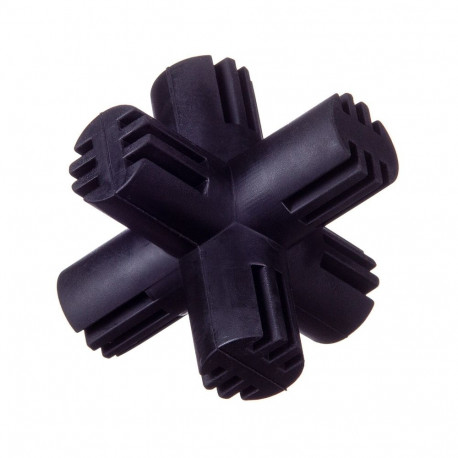 Barry King strong black rubber cross for dogs 12.5cm
