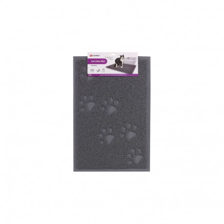 Flamingo grey cat litter tray mat 40x60cm