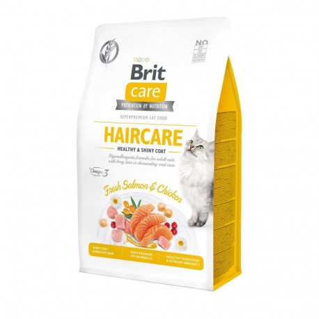 Brit Care Cat Grain-Free Haircare Healthy & Shiny coat complete food for cats 0,4kg