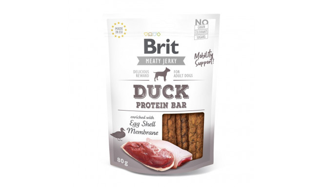 Brit Jerky Duck Protein Bar Snack treat for dogs 80g
