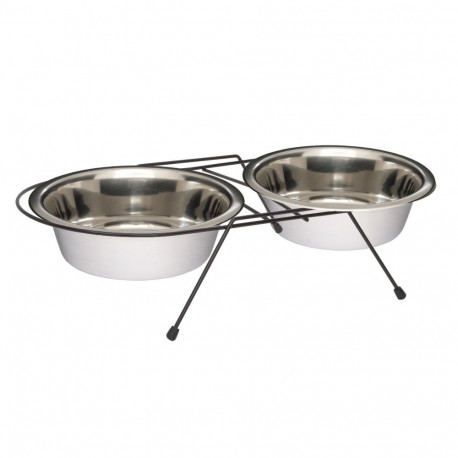 Barry King 2x metal bowls on a painted stand 0.22L