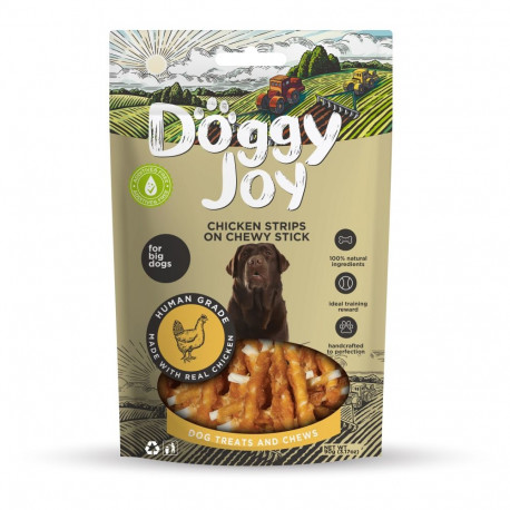 Doggy Joy chicken strips on chewy stick närimismaiused koertele 90g