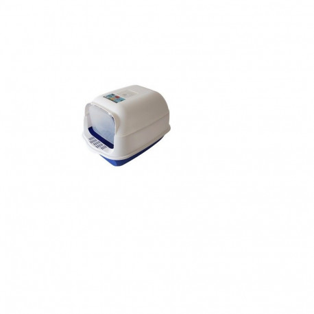 Bubu Pets closed blue cat toilet with scoop 50x35x33cm