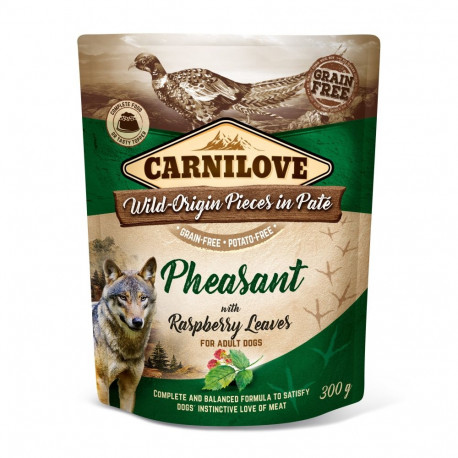 Carnilove Pouch Pate Pheasant with Raspberry Leaves food bags for dogs 300g
