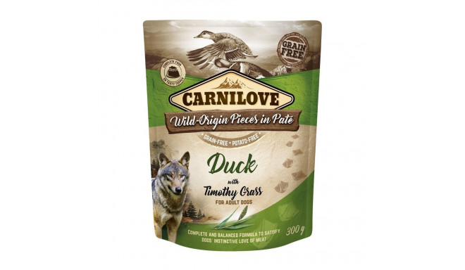 Carnilove Pouch Pate Duck with Timothy Grass food pouches for dogs 300g