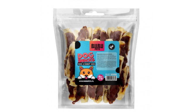 Bubu Pets dog treat rabbit ears with duck 500g