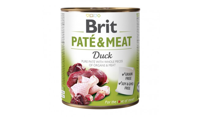 Brit Care Duck Paté & Meat canned food for dogs 800g