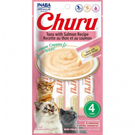 Churu cat treat with tuna and salmon 4x14g