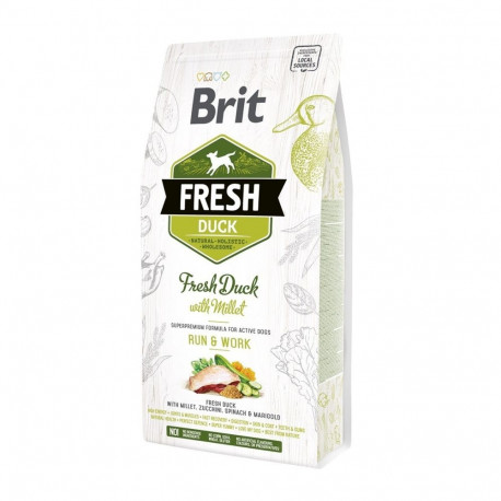 Brit Fresh Duck & Millet Adult Run & Work complete food for adult dogs 2,5 kg