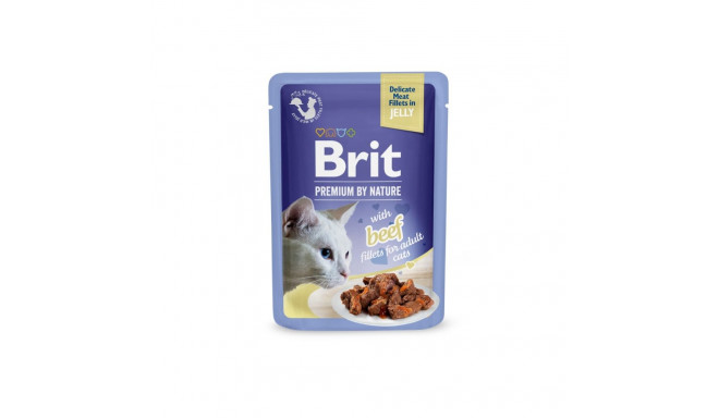 Brit Premium Cat Delicate Beef Fillets in Jelly märgtoit kassidele 85g