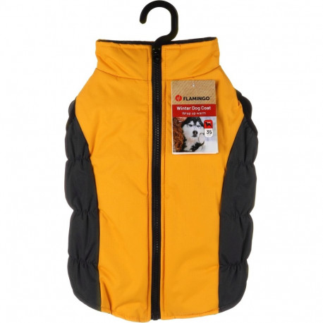 Flamingo winter dog jacket Lima yellow 35cm