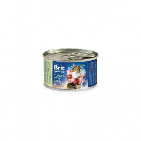 Brit Premium by Nature Turkey with Lamb canned food for cats 200g