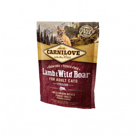 Carnilove Lamb & Wild Boar for Sterile cat food 400g