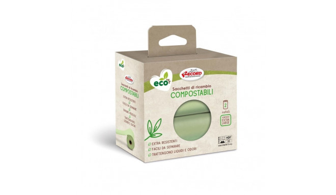 Record Eco XL green poop bags 2 rolls 23x33cm