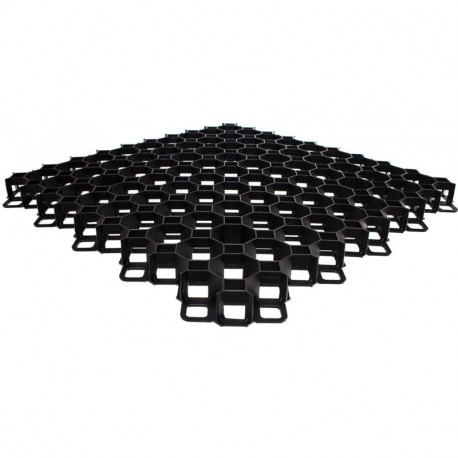 Plastic paver MULTI GRID black, height 40mm / 600x600mm