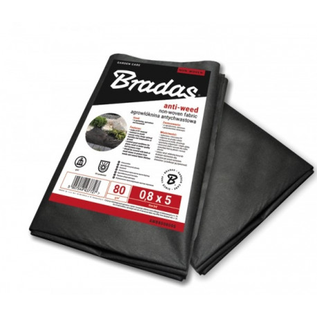 Anti-weed non-woven 80g/m² black, 1m x 10m