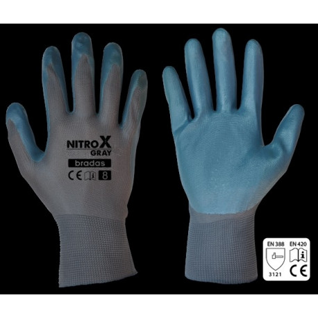 Gloves NITROX GRAY nitrile, size 9