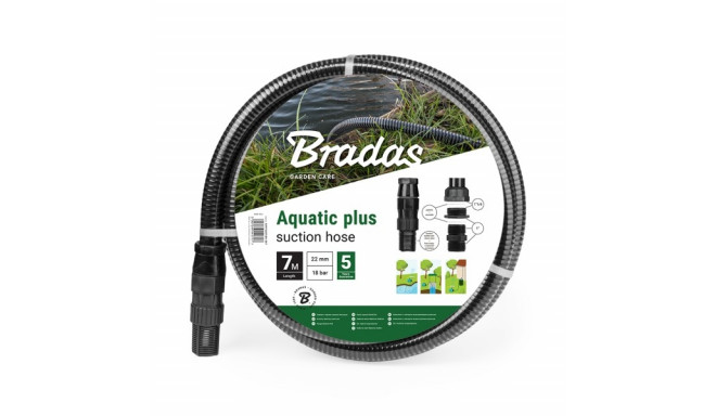 AQUATIC PLUS Suction hose set 4 m - BLACK