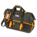 Closed toolbag with multiple internal and external pockets and hard plastic bottom 19" 470x230x370mm