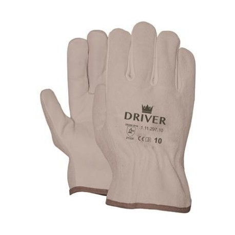 Leather/splitleather "driver" gloves, size 11/XXL
