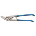 Straight cutting snips, cut left, Ideal HRC 56, 260 mm (red PVC handles)