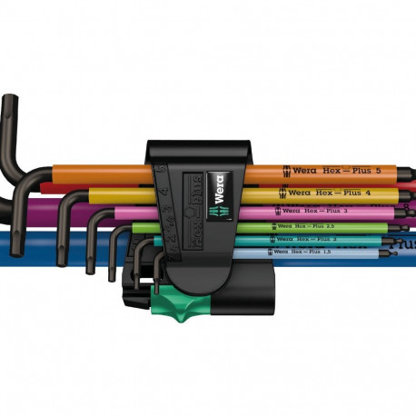 Wera L-klahvid 950/9 Hex-Plus mitmevärviline hoidmisfunktsioon 1, BlackLaser