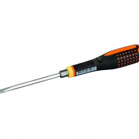 Screwdriver ERGO™ slotted with 11mm hex through blade 1.2x6.5x125mm flat