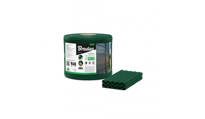 Aiapiirde riba 19cmx36m, 200g/m2,võrk+klambrid 20tk,roheline