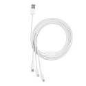 Baseus Superior 3in1 USB Cable - Lightning / USB Type C / Micro USB 3.5 A 1.5 m White (CAMLTYS-02)