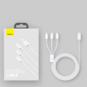 Baseus Superior 3in1 USB Cable - Lightning / USB Type C / Micro USB 3.5 A 1.5 m White (CAMLTYS-02)