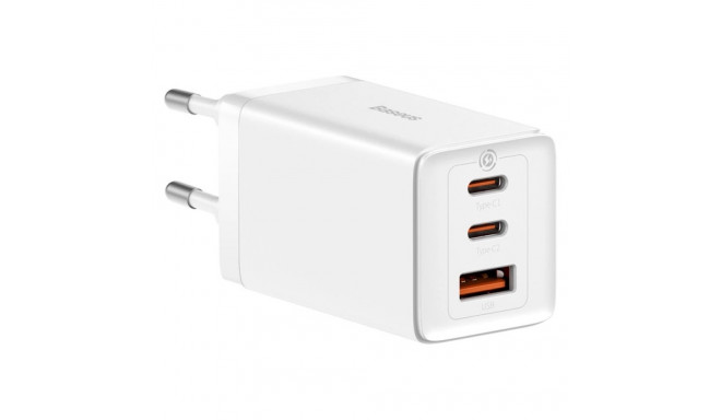 GaN 2xUSB C 1xUSB 65W fast charger Baseus GaN5 Pro + USB C - USB C 100W cable - white