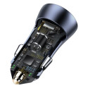 Baseus Golden Contactor Pro fast car charger USB Type C / USB 40 W Power Delivery 3.0 Quick Charge 4