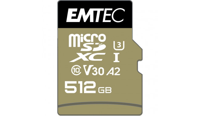 Emtec MicroSDXC 512GB UHS-I U3 V30 SpeedIN Pro
