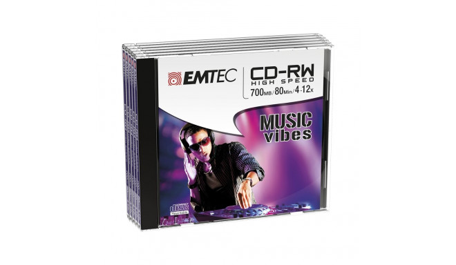 Emtec CD-RW 700MB 4-12x Music Vibes 5 pcs