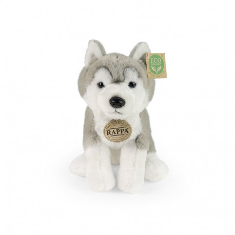 Rappa - Pluszowa realistyczna maskotka Pies Husky siedzący 23 cm Eco-Friendly Soft Collection