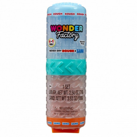Plastic mass Wonder Factory Never Dry Dough, Light Blue, Orange