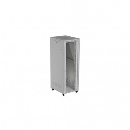 47U 800x1000 gray floor-standing rack cabinet with glass doors and LCD (flat pack) V2